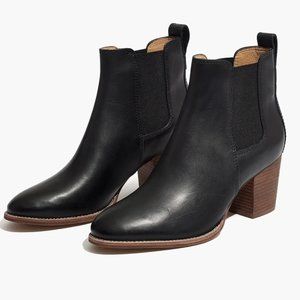 Madewell The Regan Boot in True Black Leather sz 9